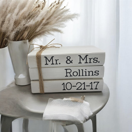 Customized Wooden Book Stack